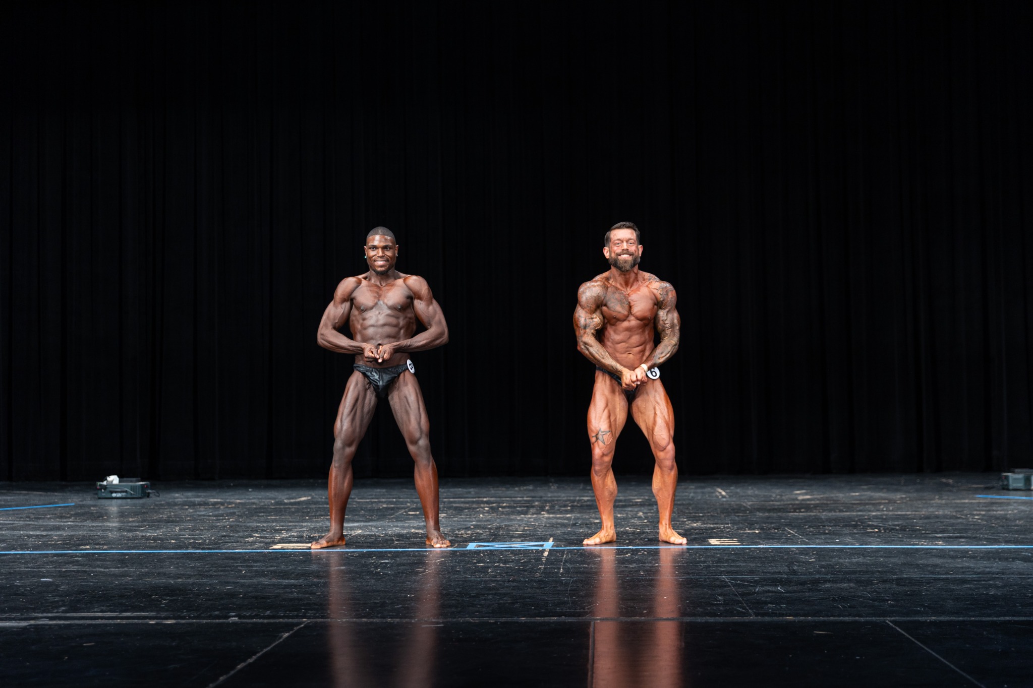 Andre Crawford NPC bodybuilding stage shot