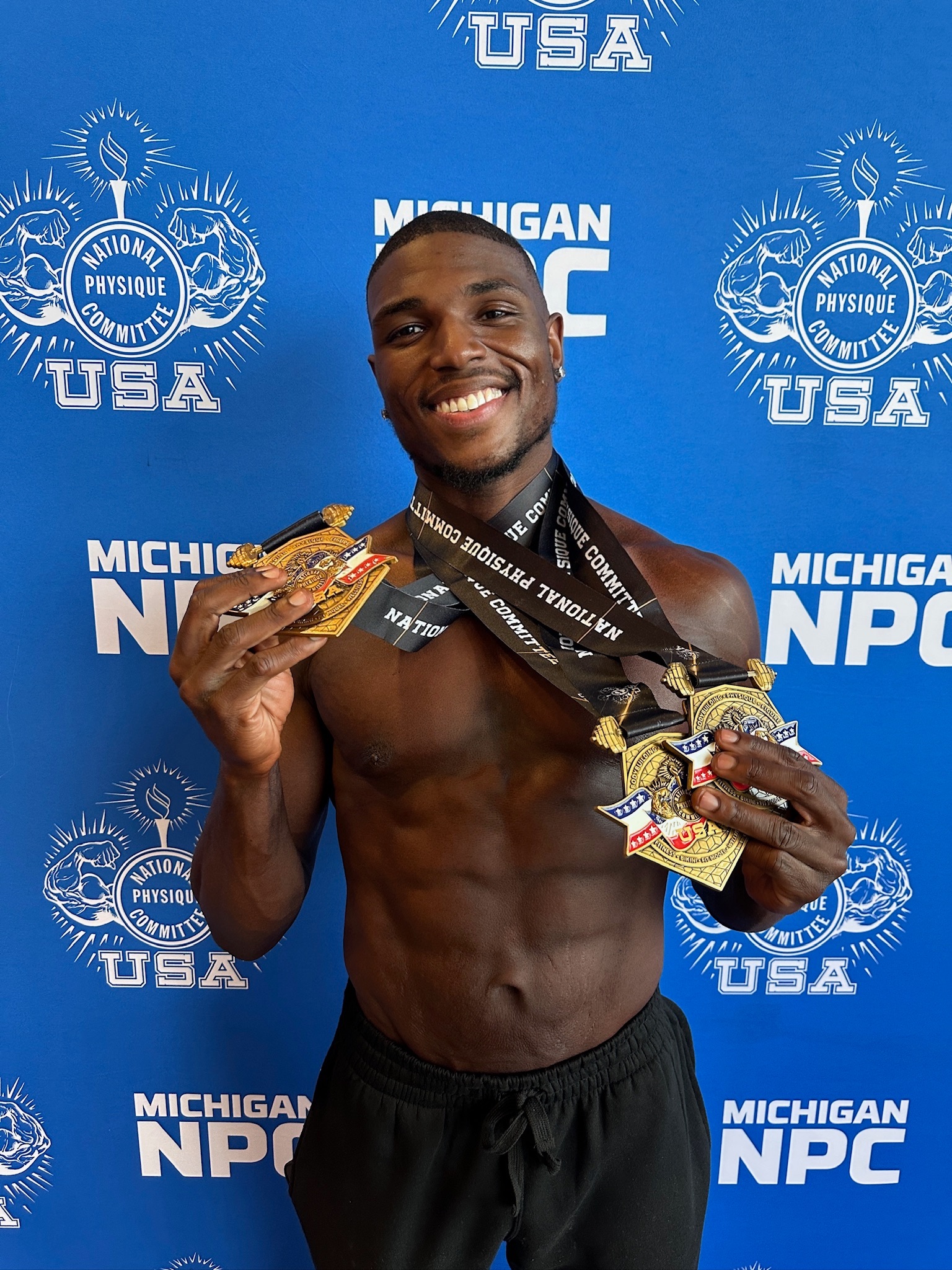 Andre side pose on stage